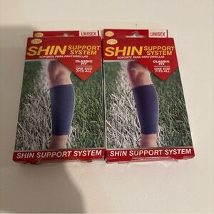 2 Shin Elastic Compression Sleeve Tennis Sports Arthritis Bursitis Relief